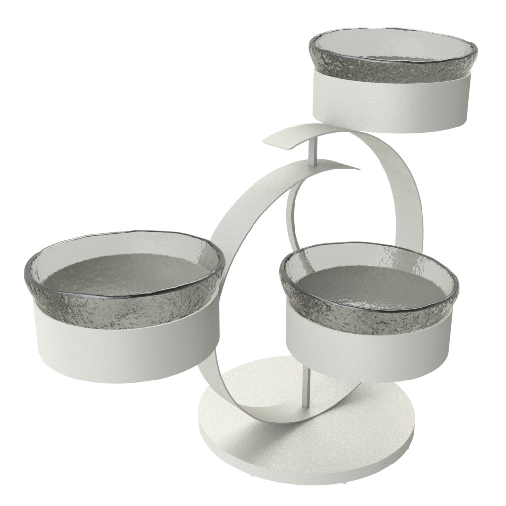 3 Tier Bowl Stand - Serving Stands | MyGlassStudio - Side View