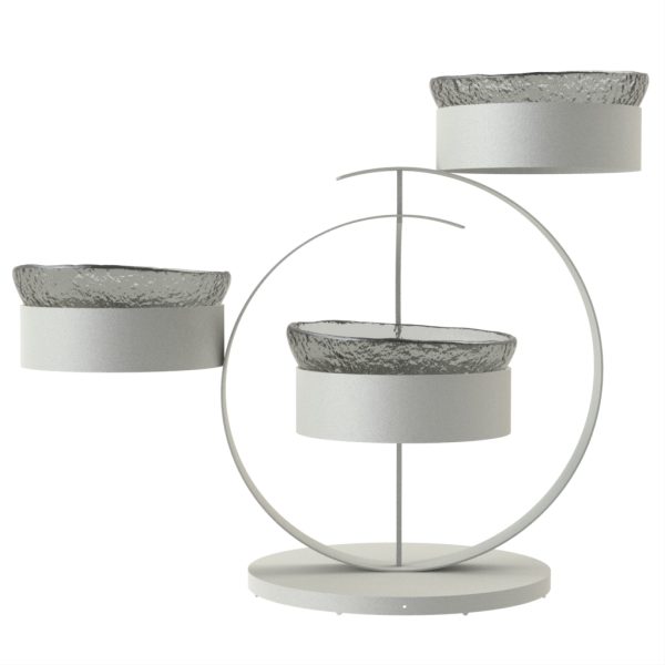 3 Tier Bowl Stand - Serving Stands | MyGlassStudio - 3/4 View