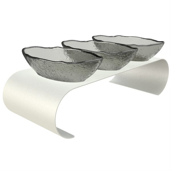 Serving Bowl With Stand - Serving Stands | MyGlassStudio - 3/4 View