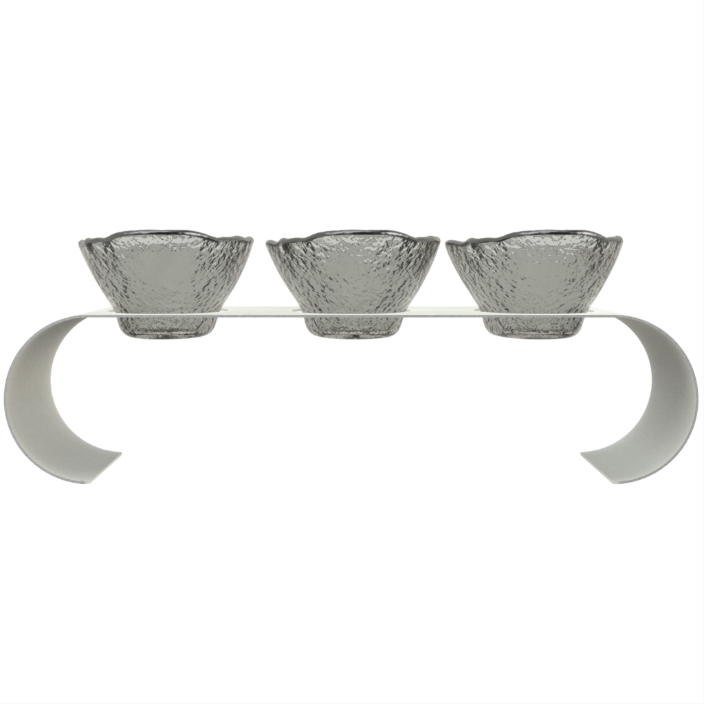 Serving Bowl With Stand - Serving Stands | MyGlassStudio - Side View