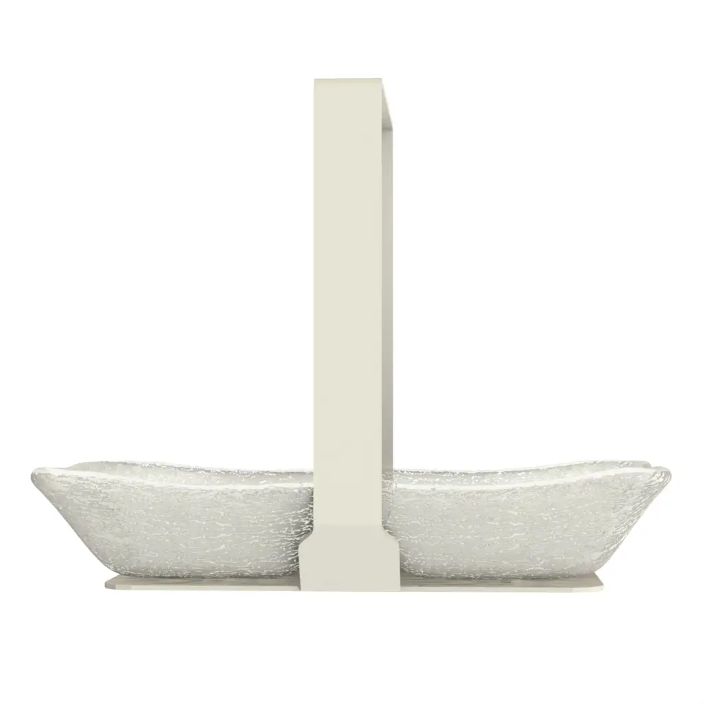 Double Dish Nut Bowl - Snacks Serveware | MyGlassStudio - Side View