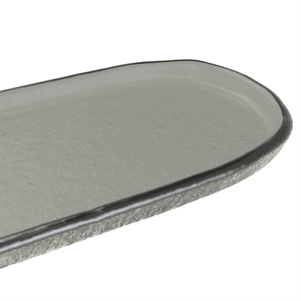 Large Oval Serving Platter - Buffet Serveware | MyGlassStudio - Detail View