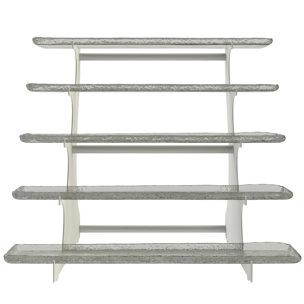 Tiered Food Stand - Tiered Serving Stands | MyGlassStudio - Side View
