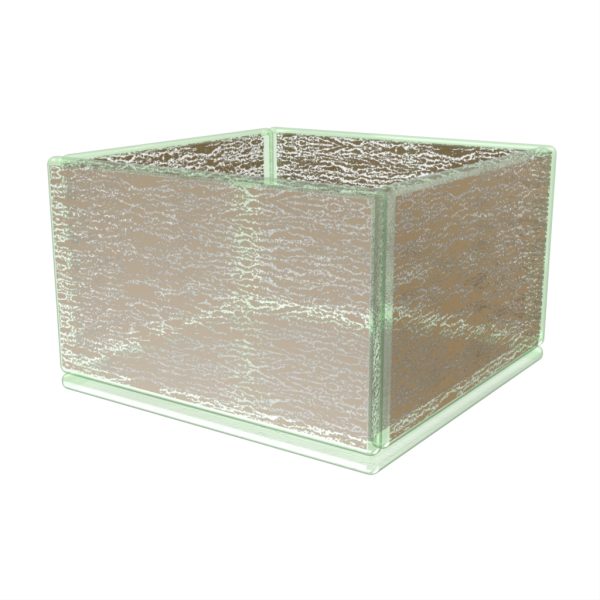 Square Glass Bowl - Buffet Serveware | MyGlassStudio - 3/4 View