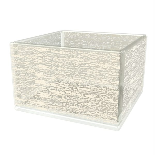Square Glass Bowl - Buffet Serveware | MyGlassStudio - 3/4 View